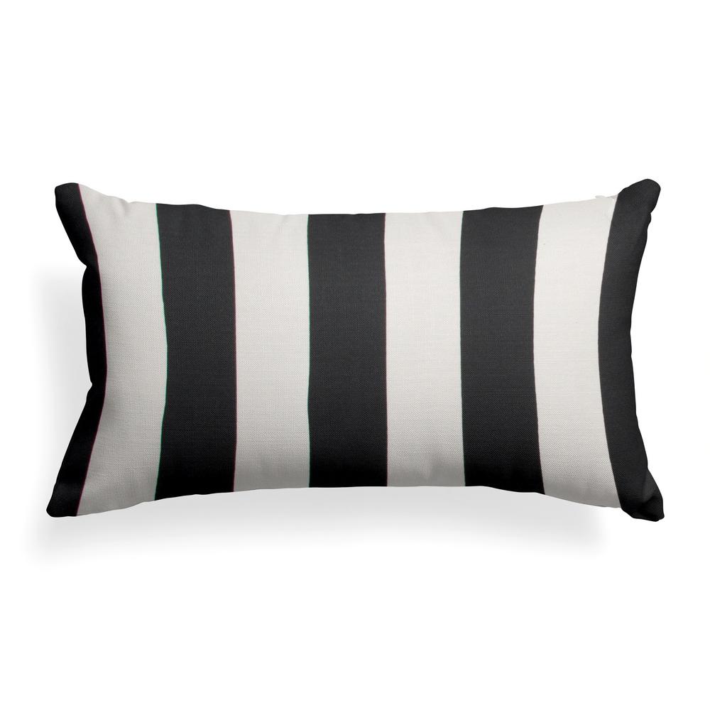 striped outdoor lumbar pillows
