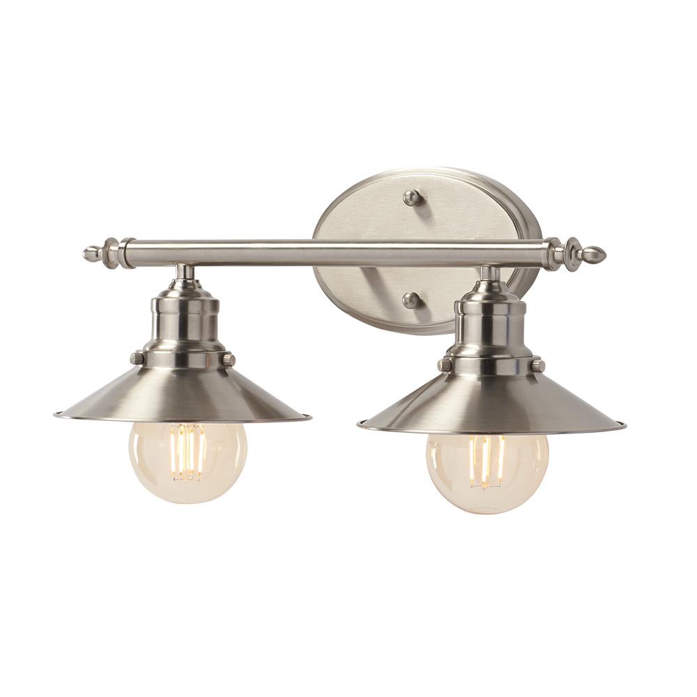  Home  Decorators  Collection 2 Light Brushed Nickel Retro 