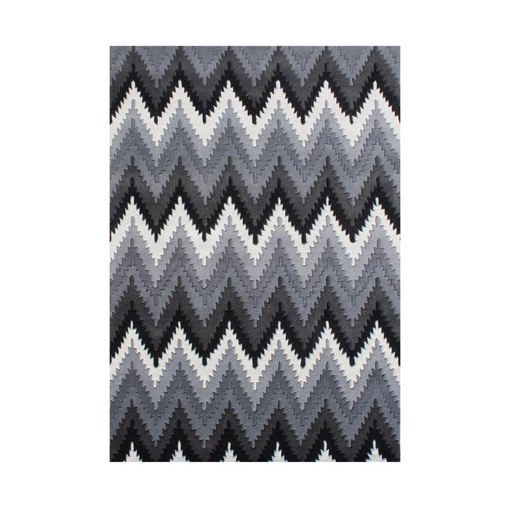 Elephant Grey 5 Ft X 8 Jagged Chevron Pattern Area Rug Ay34 5x8 Elephant Grey 5 Ft X 8 Jagged Chevron Pattern Area Rug