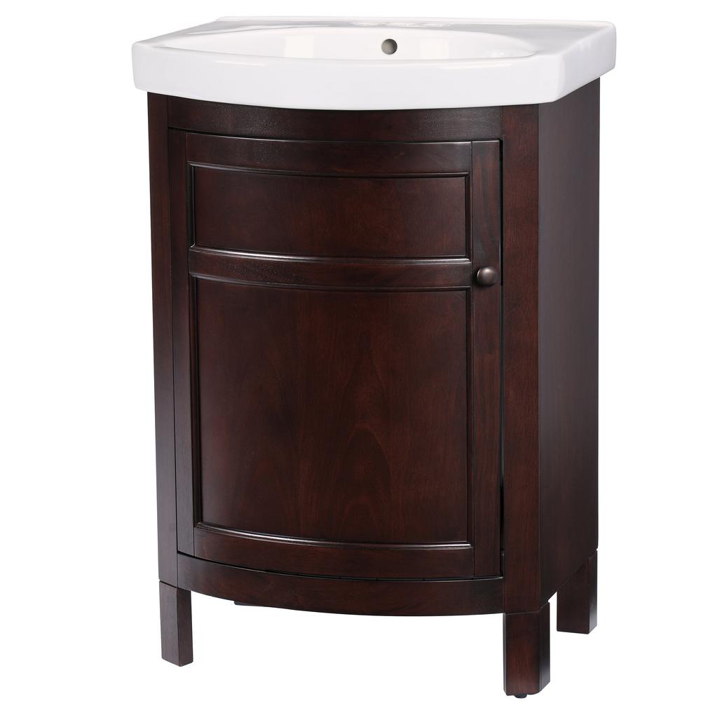 Glacier Bay Tuscan 23 75 In W Bath Vanity In Chocolate With
