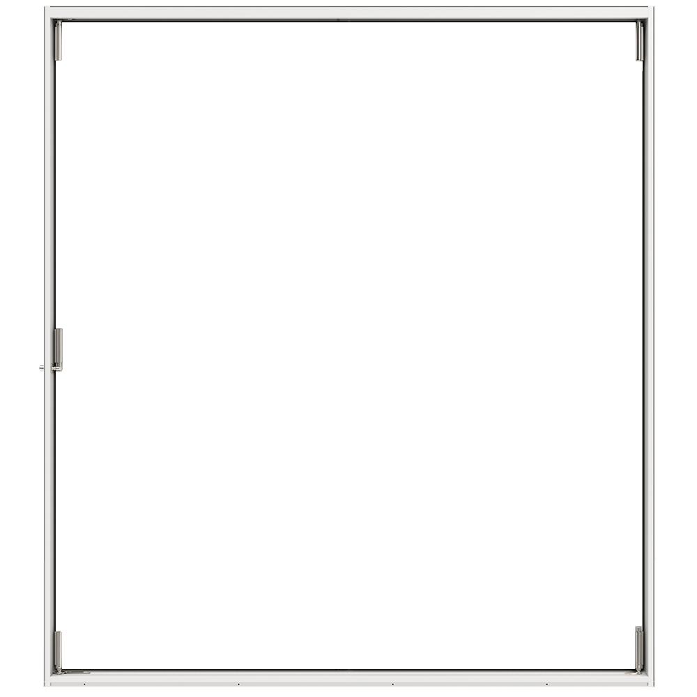 JELDWEN 70 in. x 77 in. F2500 LHF White Painted Fiberglass LeftHand Folding Patio Door Frame