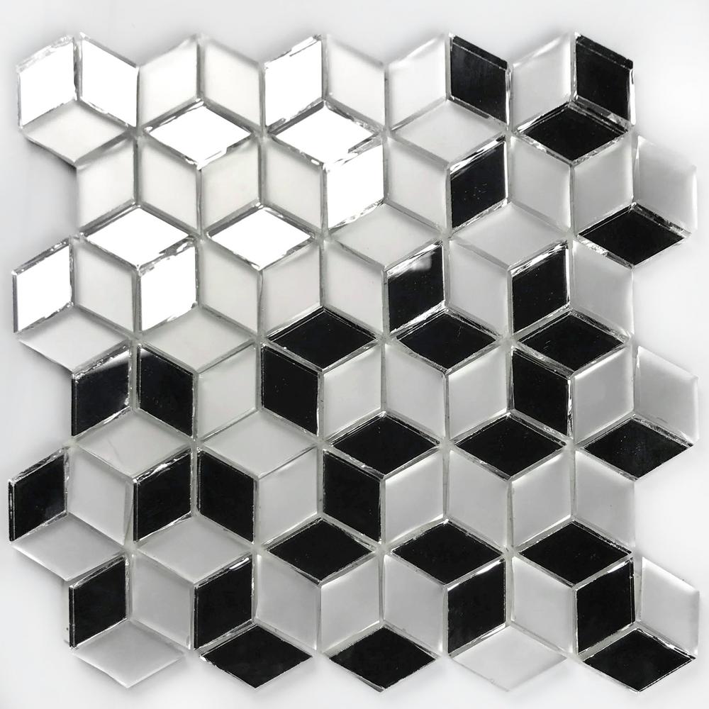 Abolos Mosaic 2 In X Diamond Silver Glass L And