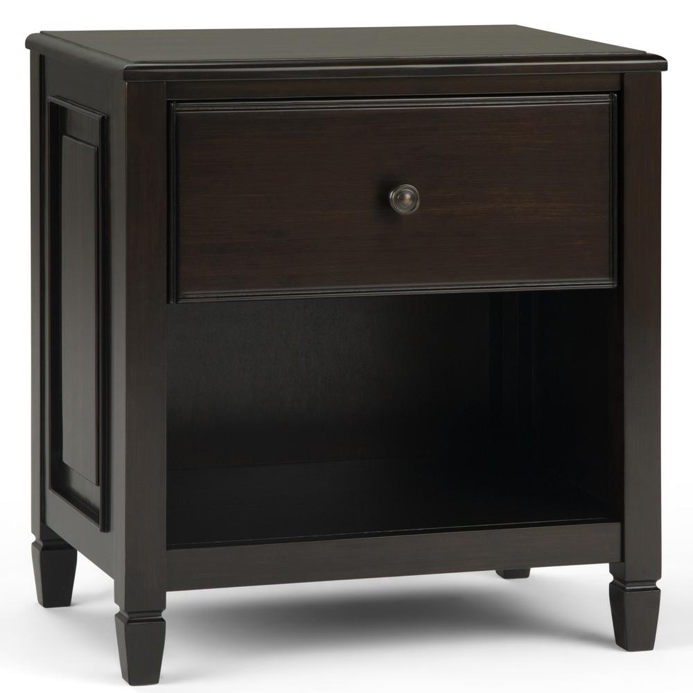 Simpli Home Connaught 2Drawer Dark Chestnut Brown NightstandAXCCONBS