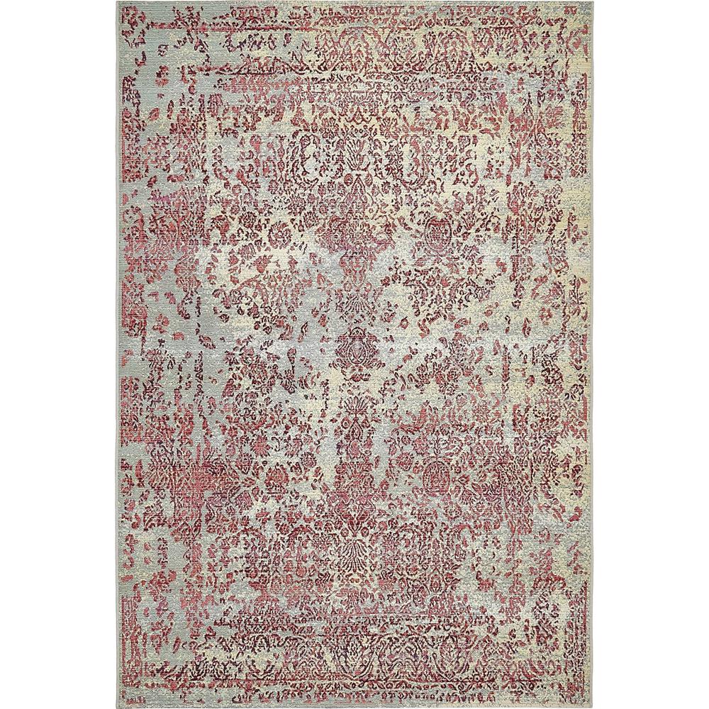 Unique Loom Outdoor Botanical Light Blue 5 3 X 8 Rug 3138624 The Unique Loom Outdoor Botanical Light Blue 5 3 X 8 Rug