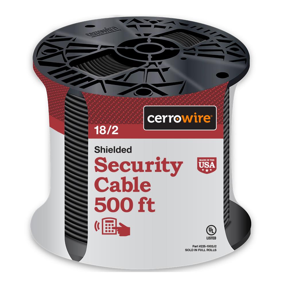 Southwire 500 ft. 18/2 Gray Stranded CU CL3R Shielded Security Cable
