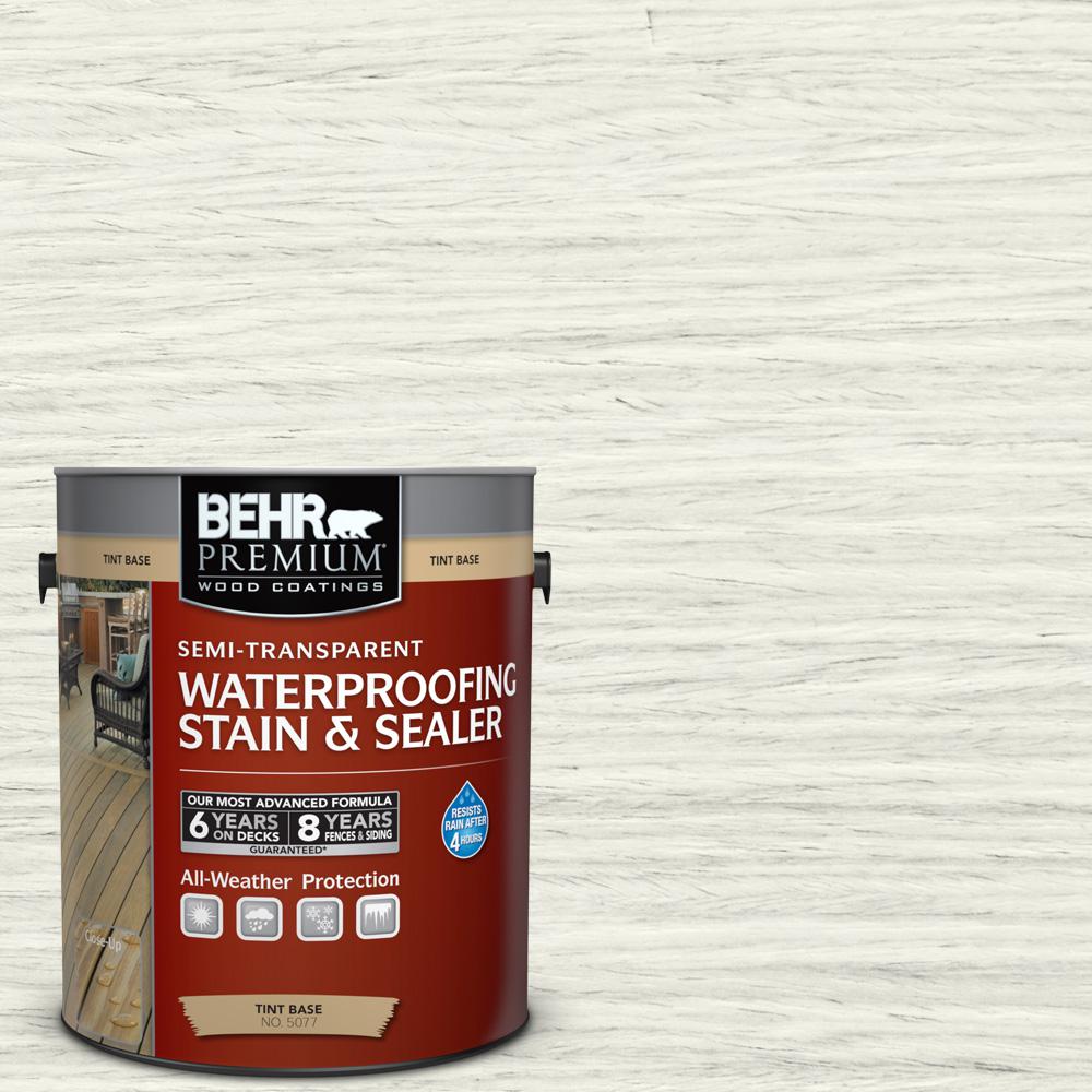 Behr Premium 1 Gal St 337 Pinto White Semi Transpa St 337 Pinto White Semi Transpa Waterproofing Exterior Wood Stain And Sealer