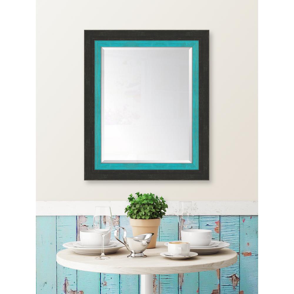 Melissa Van Hise 30 In X 36 Framed Slate Black Large And Framed Slate Black Large And Turquoise