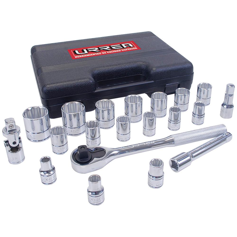 Urrea Professional Tools 1/2 in. Drive Metric Socket Set with