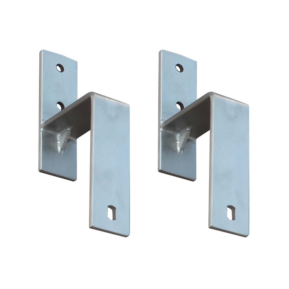 Pacific Entries Stainless Steel Bypass Bracket Set for Sliding Barn