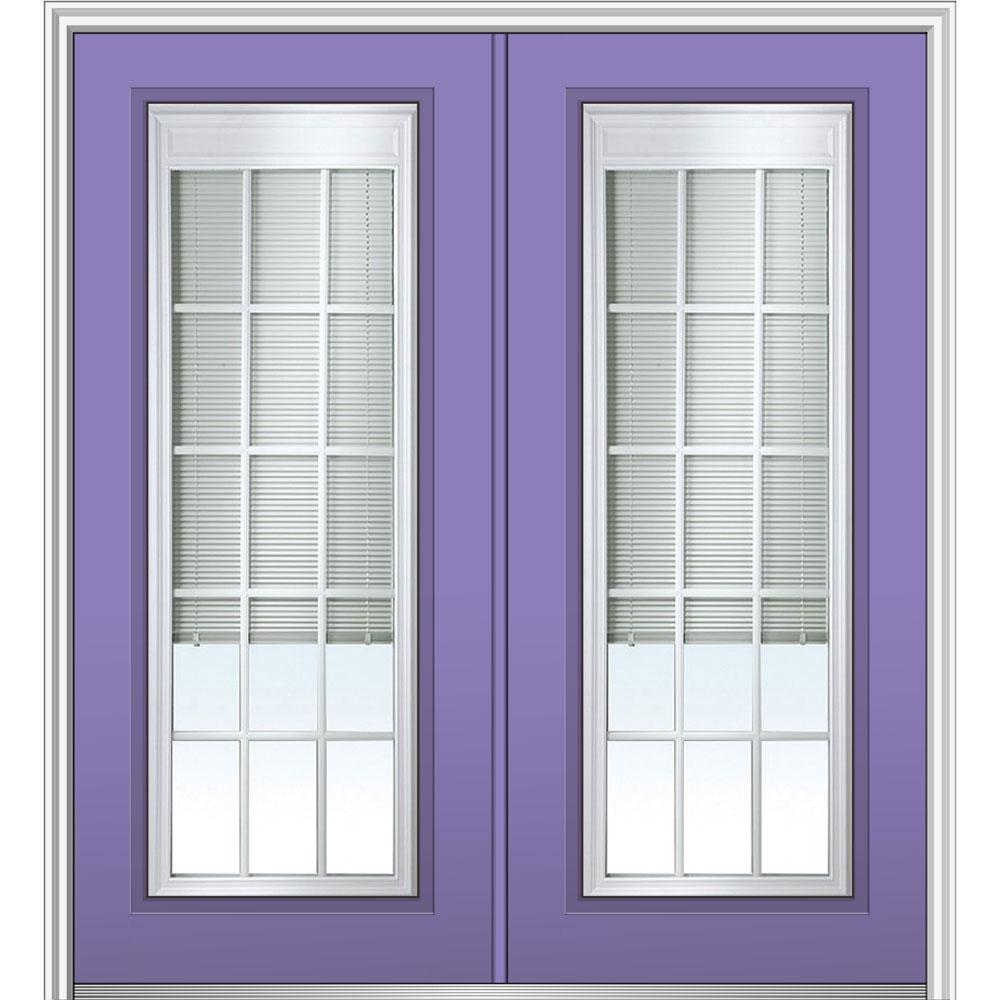 MMI Door 72 in. x 80 in. Internal Blinds and Grilles RightHand Inswing