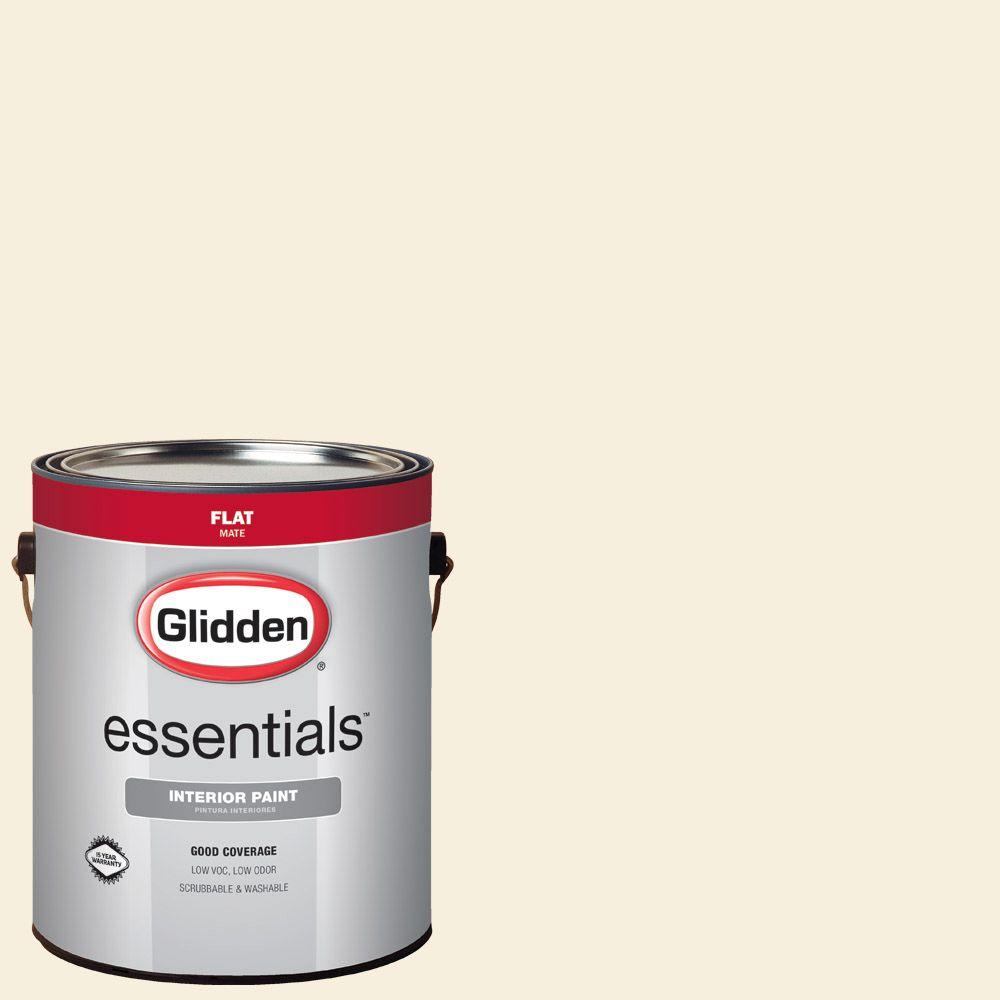 Glidden Essentials 1 Gal Hdgwn44 Arizona White Flat Interior Paint