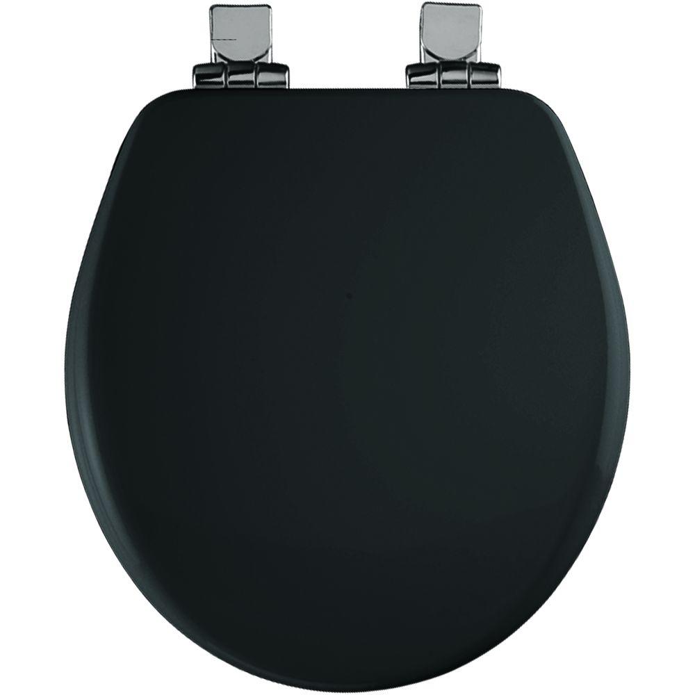 KOHLER Brevia Round Toilet Seat with Q2 Advantage in Black Black-K-4775 ...