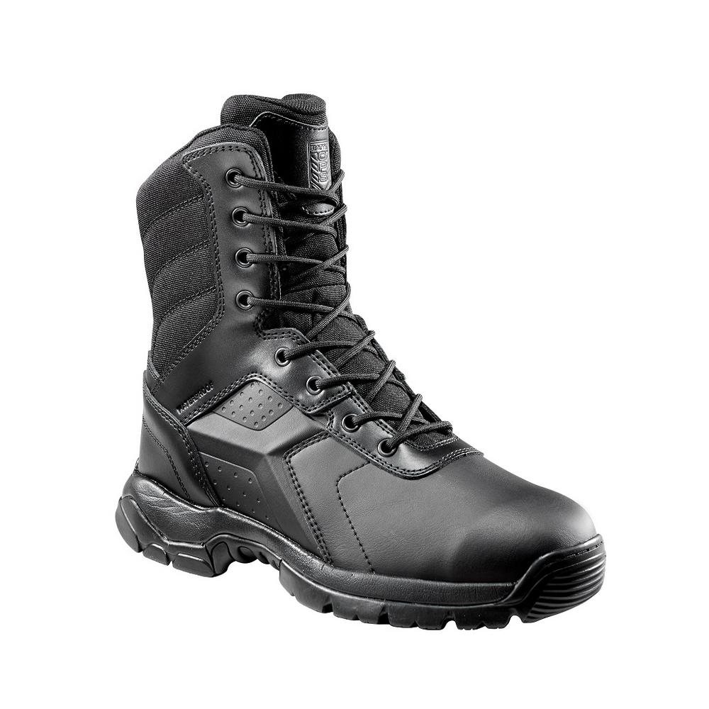 black steel toe military boots