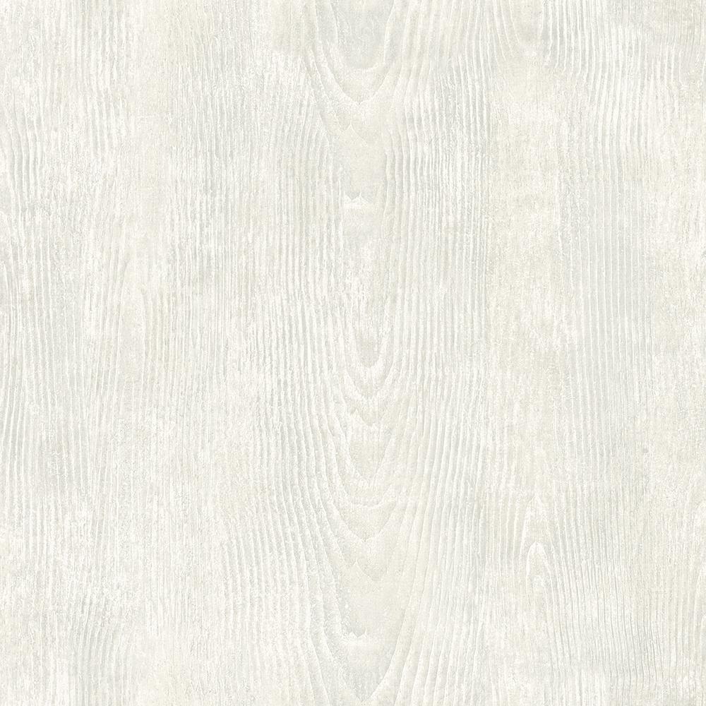 Chesapeake 56.4 sq. ft. Drifter Light Grey Wood Wallpaper 3118-12683 ...