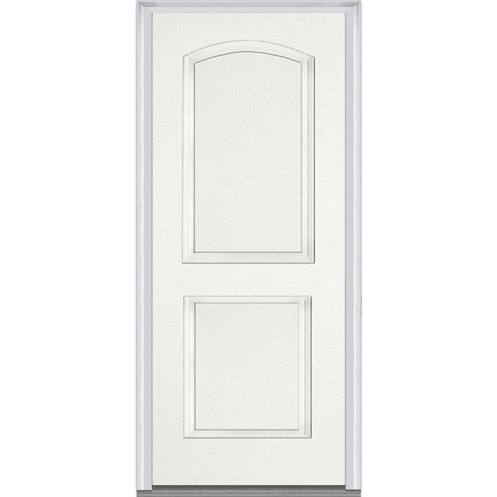 Mmi Door 36 In X 80 In Left Hand Inswing 2 Panel Archtop Classic
