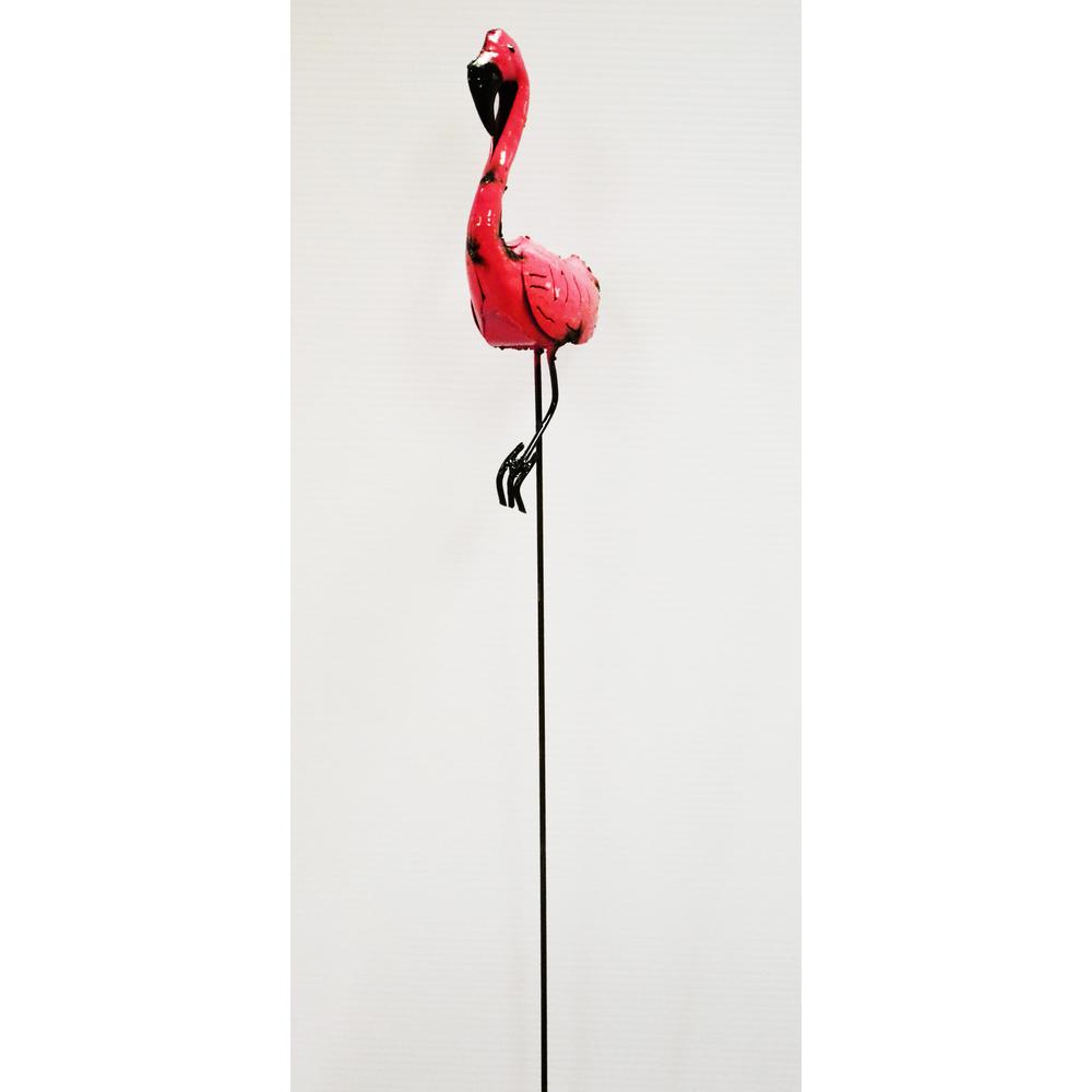 Pink Flamingo Garden Stakes Designs Tin Flamingo Garden Stake Tfgs 03 The Home Depot