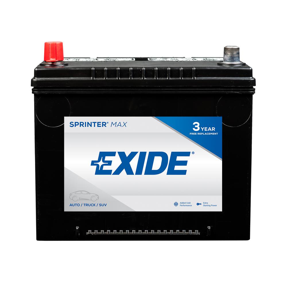 Exide SPRINTER MAX 12 Volts Lead Acid 6-Cell 86 Group Size 650 Cold ...