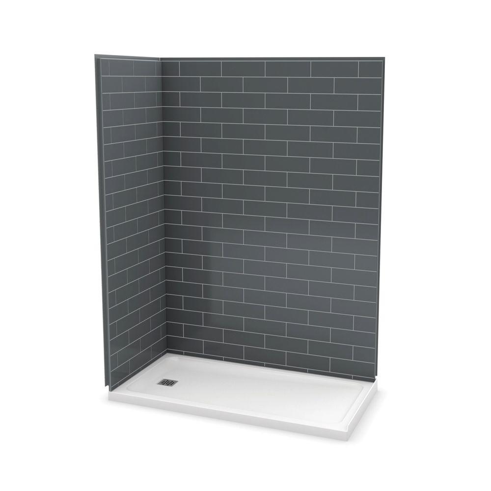 Maax Utile Metro 32 In X 60 In X 83 5 In Corner Shower Stall In