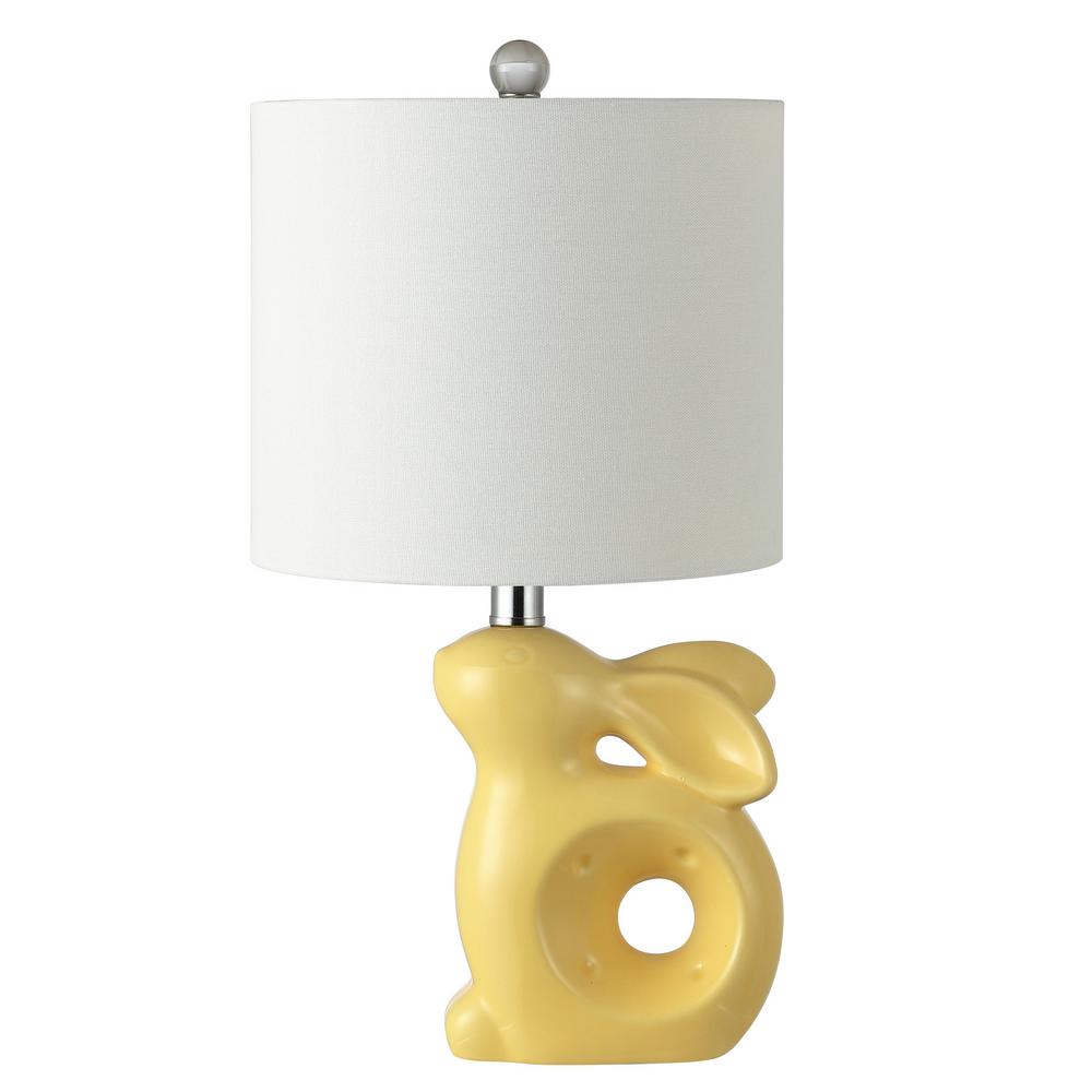 grey and yellow table lamps