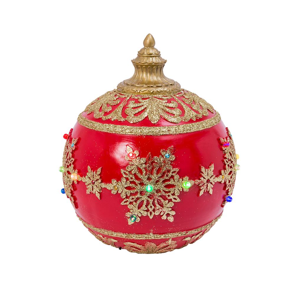 Gerson 18 in. D Red Polyresin Jumbo Musical Ornament-2495170EC - The ...