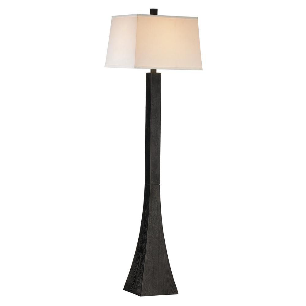 Hampton Bay 72 75 In Bronze Floor Lamp With White Alabaster Shade Rubbed Oil Bronze Floor Lamp With Fabric Shade