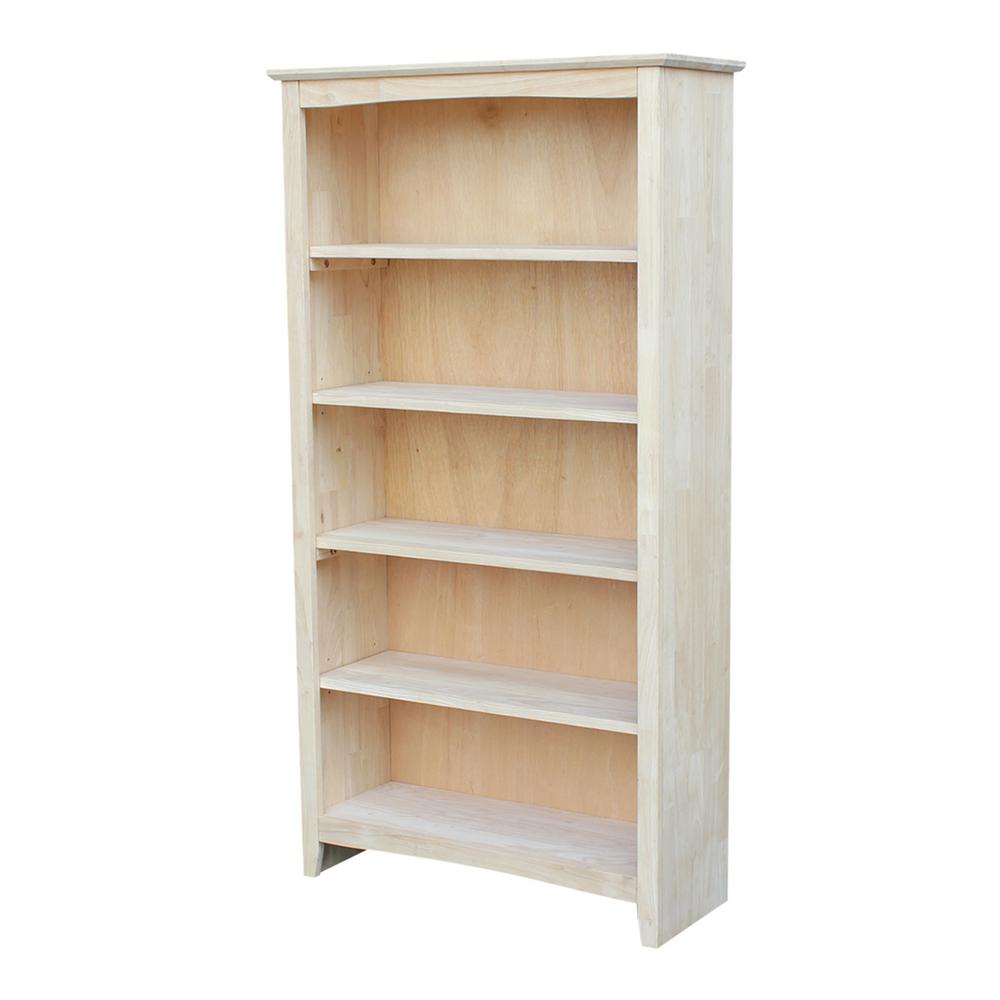 International Concepts Brooklyn 4Shelf Bookcase in Unfinished Wood SH3226A The Home Depot