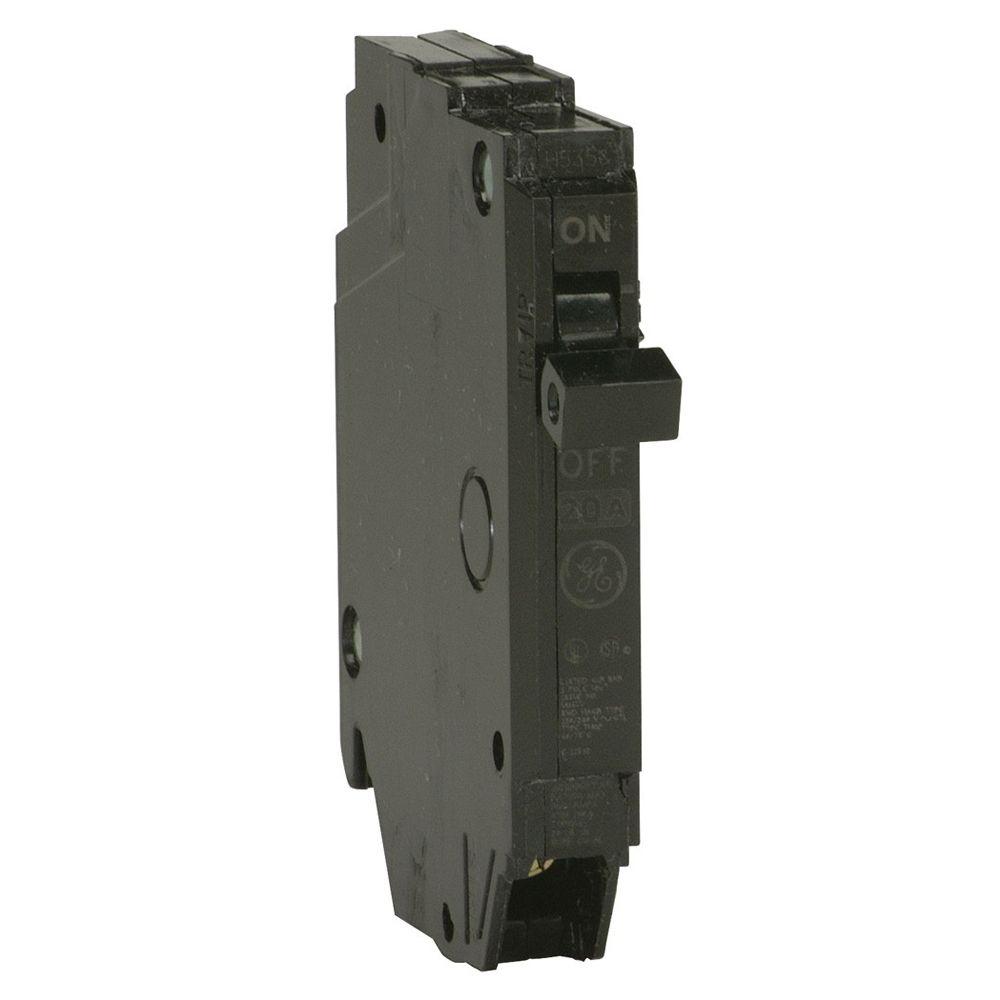 Ge Q Line 15 Amp 1 2 In Single Pole Circuit Breaker Gethqp115 The Home Depot