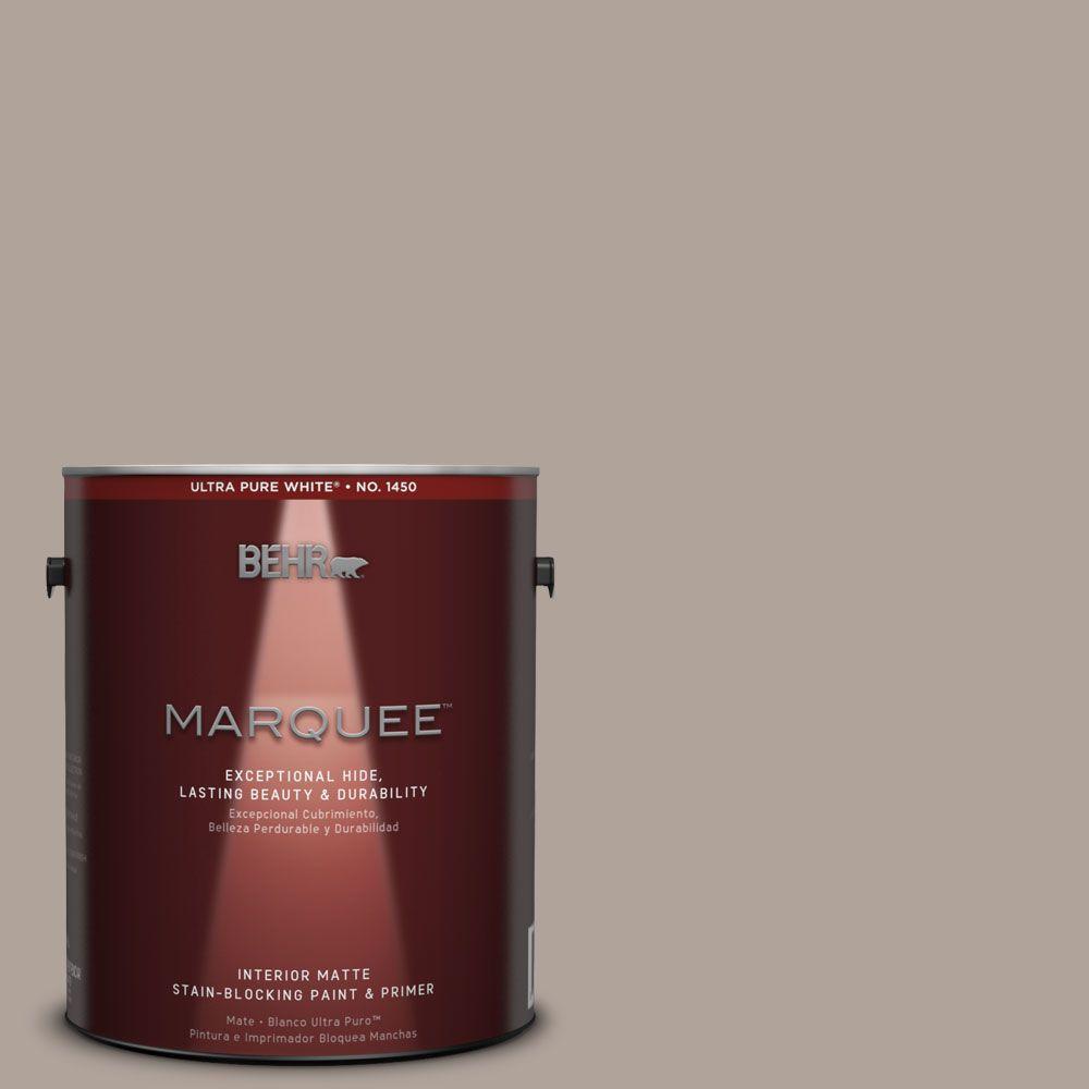 BEHR MARQUEE 1 gal. MQ256 Abbey Stone Matte OneCoat Hide Interior