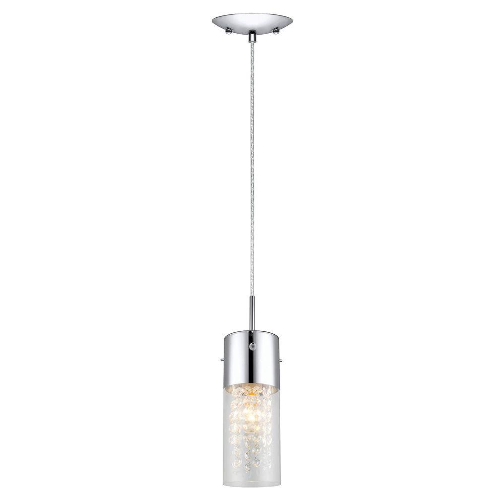 Kenroy Home Apothecary 1Light Chrome Pendant93037CLR The Home Depot
