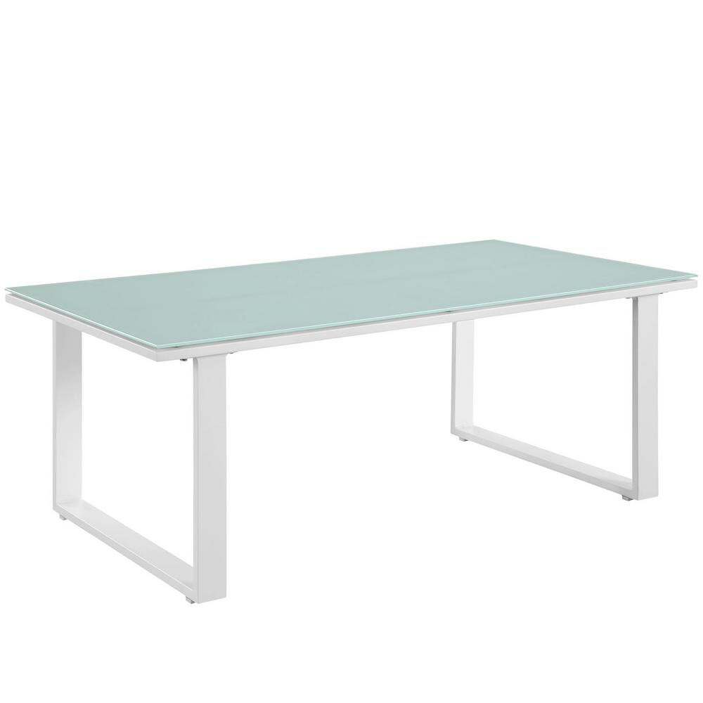 Modway Fortuna Patio Wicker Outdoor Coffee Table In White Eei 1516 Modway Fortuna Patio Wicker Outdoor Coffee Table In White