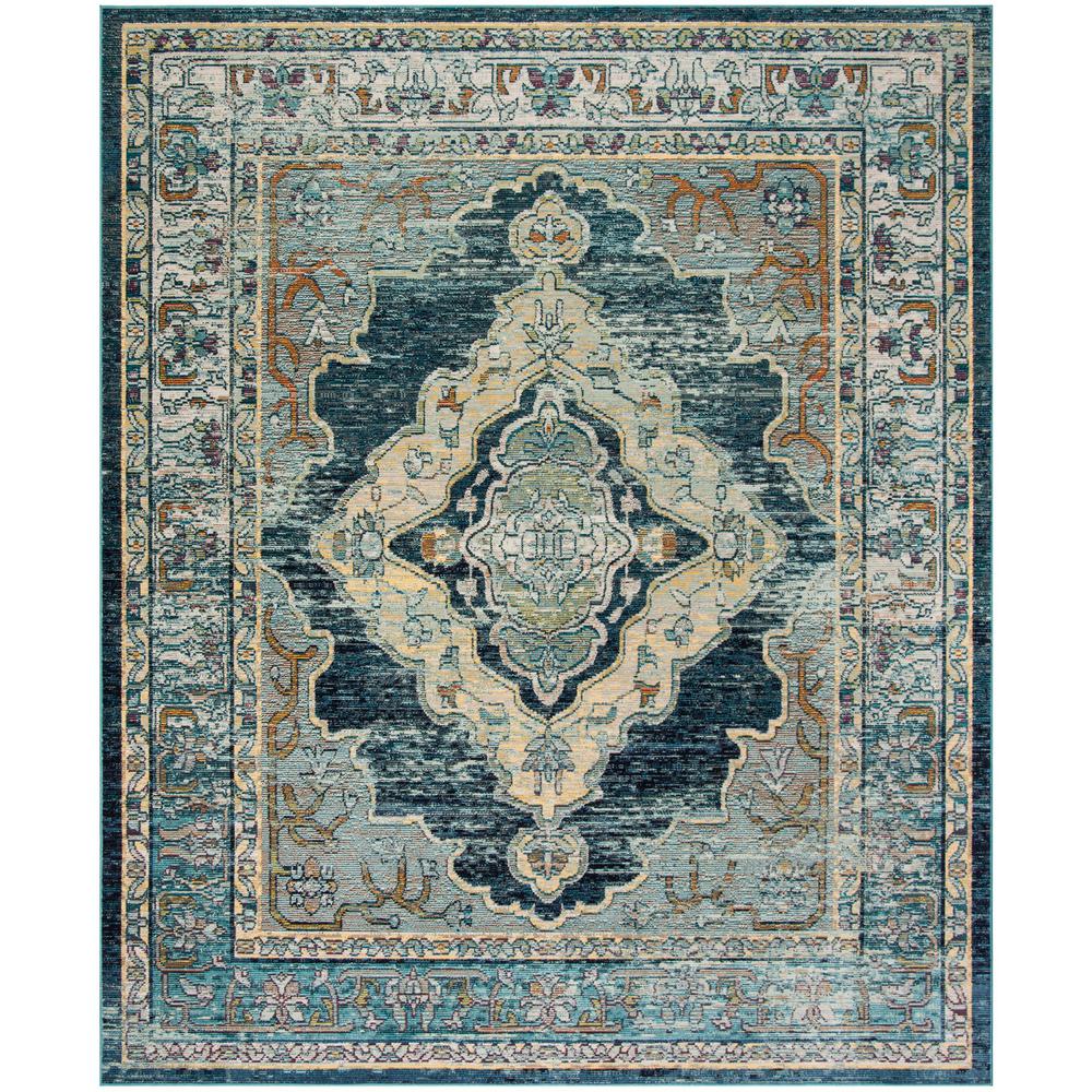 Safavieh Crystal Blue Yellow 9 Ft X 12 Area Rug Crs500m The Crystal Blue Yellow 9 Ft X 12 Area Rug