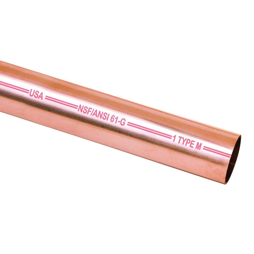 Mueller Streamline 1 in. x 2 ft. Copper Type M Pipe-MH10002 - The Home 2 Inch Copper Pipe Type M