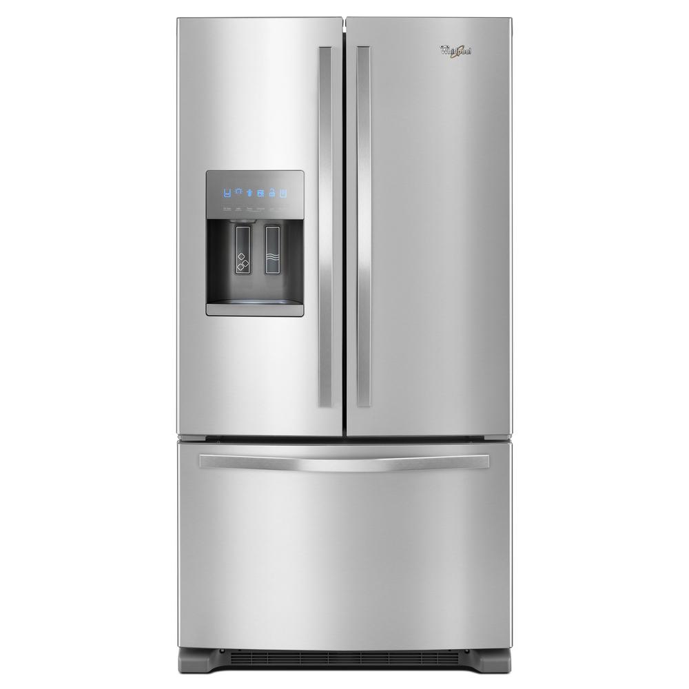 Whirlpool 25 Cu Ft French Door Refrigerator In Fingerprint
