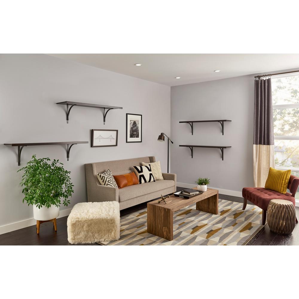 Wall Mountable Wood Closet Shelves The Home Depot Solid Wood Shelf Kit In Espresso