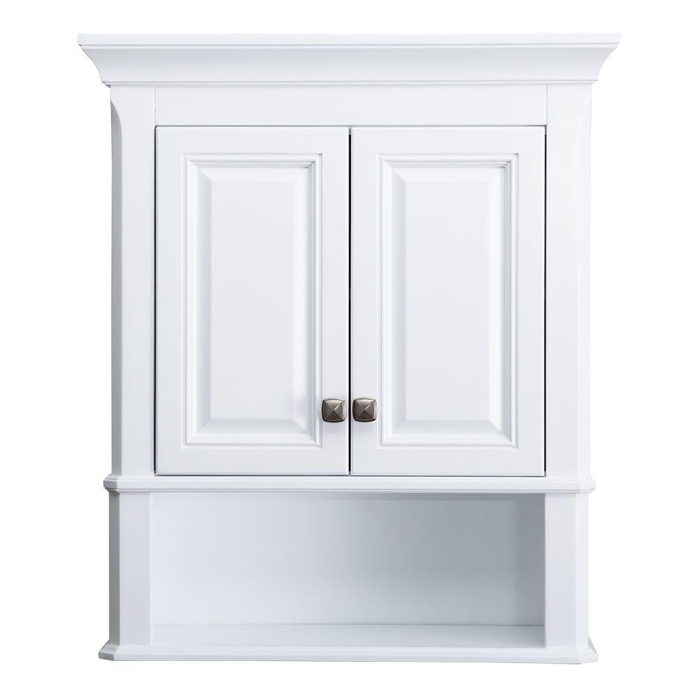 Home Decorators Collection Moorpark In W Bathroom Storage Wall Cabinet In White