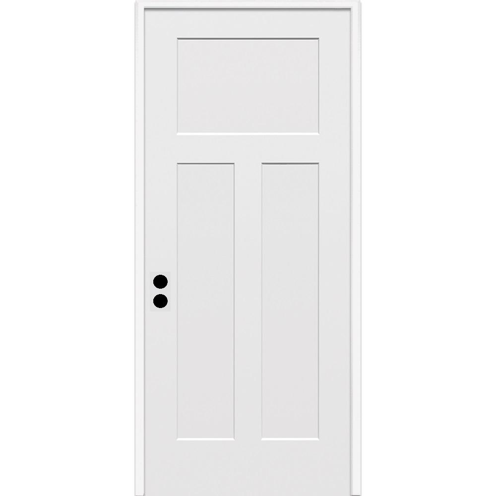 MMI Door 32 in. x 80 in. Craftsman LeftHand Primed Composite 20 Min