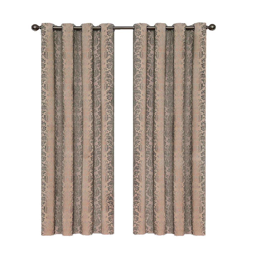 Nadya Print Blackout Window Curtain Panel in Linen 52 in. W x 108 in. L12996052108LIN The