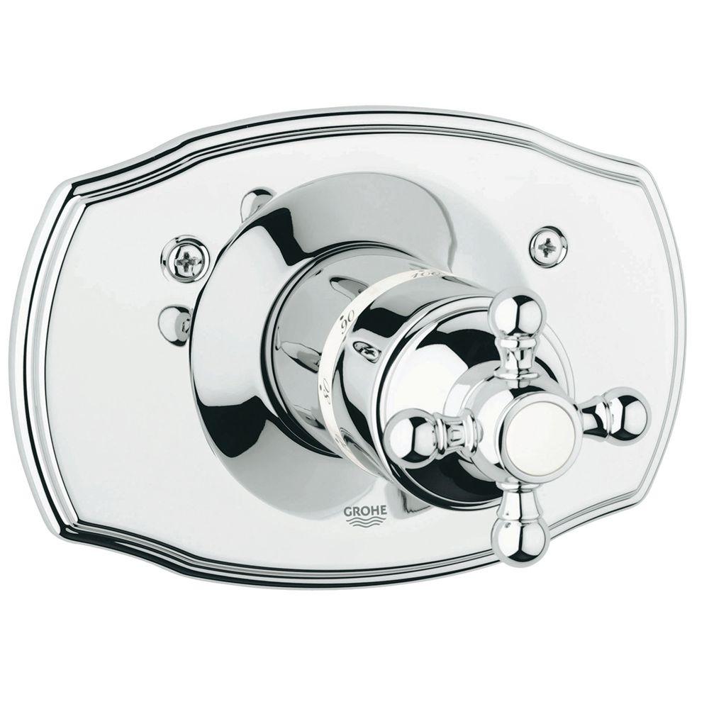 GROHE Geneva Single Handle Thermostat Valve Trim Kit in StarLight