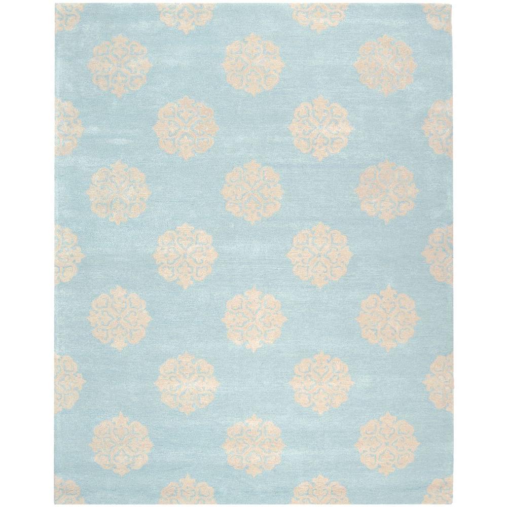 Safavieh Soho Turquoise/Yellow 4 ft. x 4 ft. Round Area RugSOH724A4R