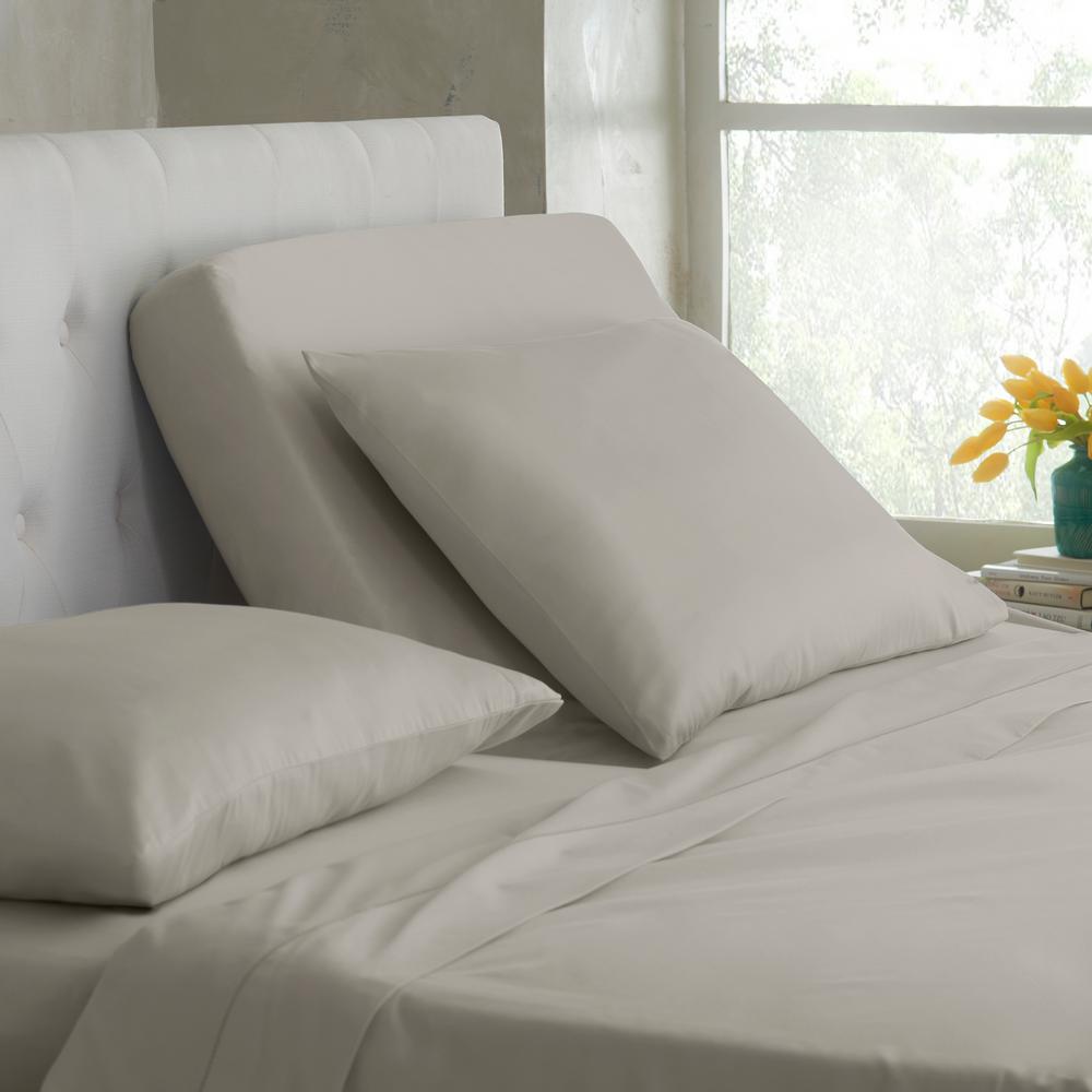 Martex Split King T400 5 Piece Silver Lining Cotton Sheet Set Split King T400 5 Piece Silver Lining Cotton Sheet Set