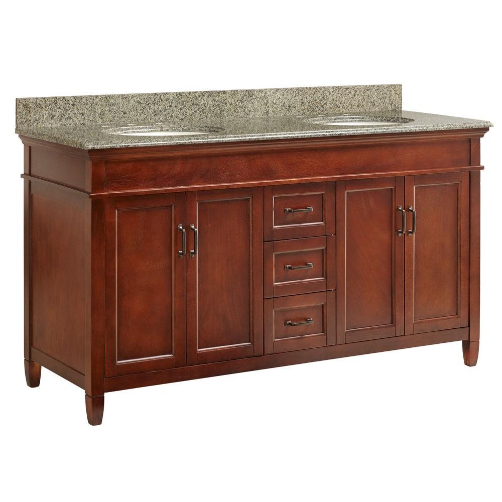 Home Decorators Collection Hamilton 61 in. W x 22 in. D Double Bath