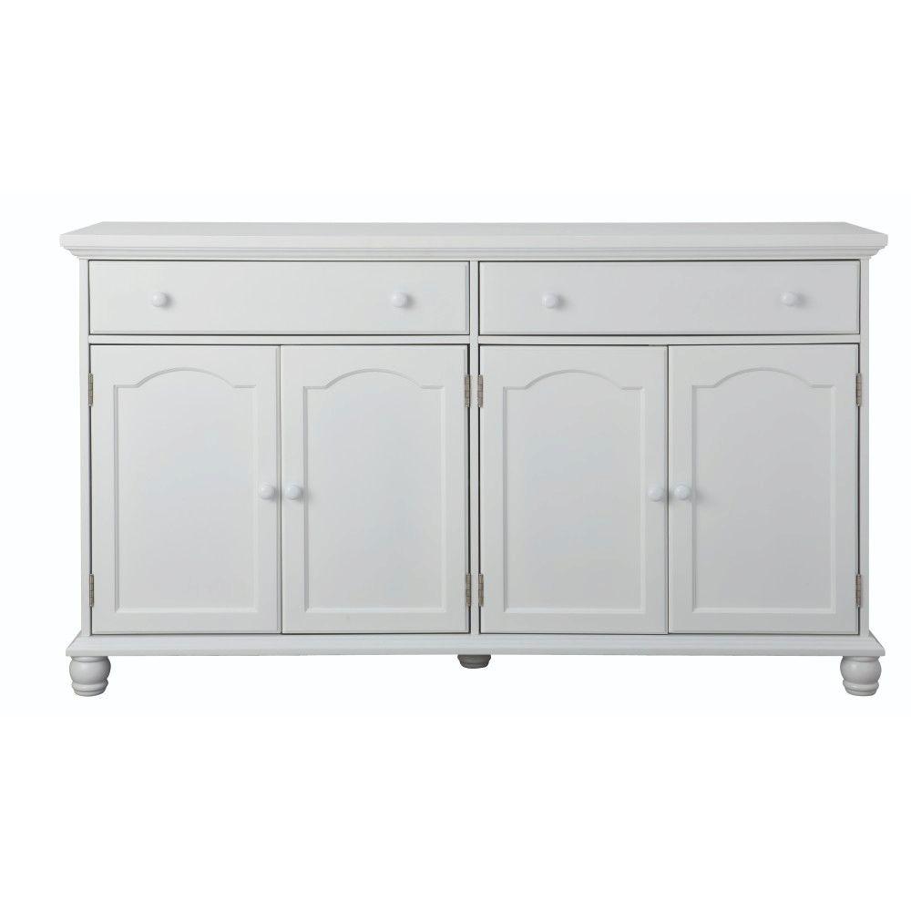 Sideboards Buffets Kitchen Dining Room Furniture The Home Depot Harwick Antique White Buffet