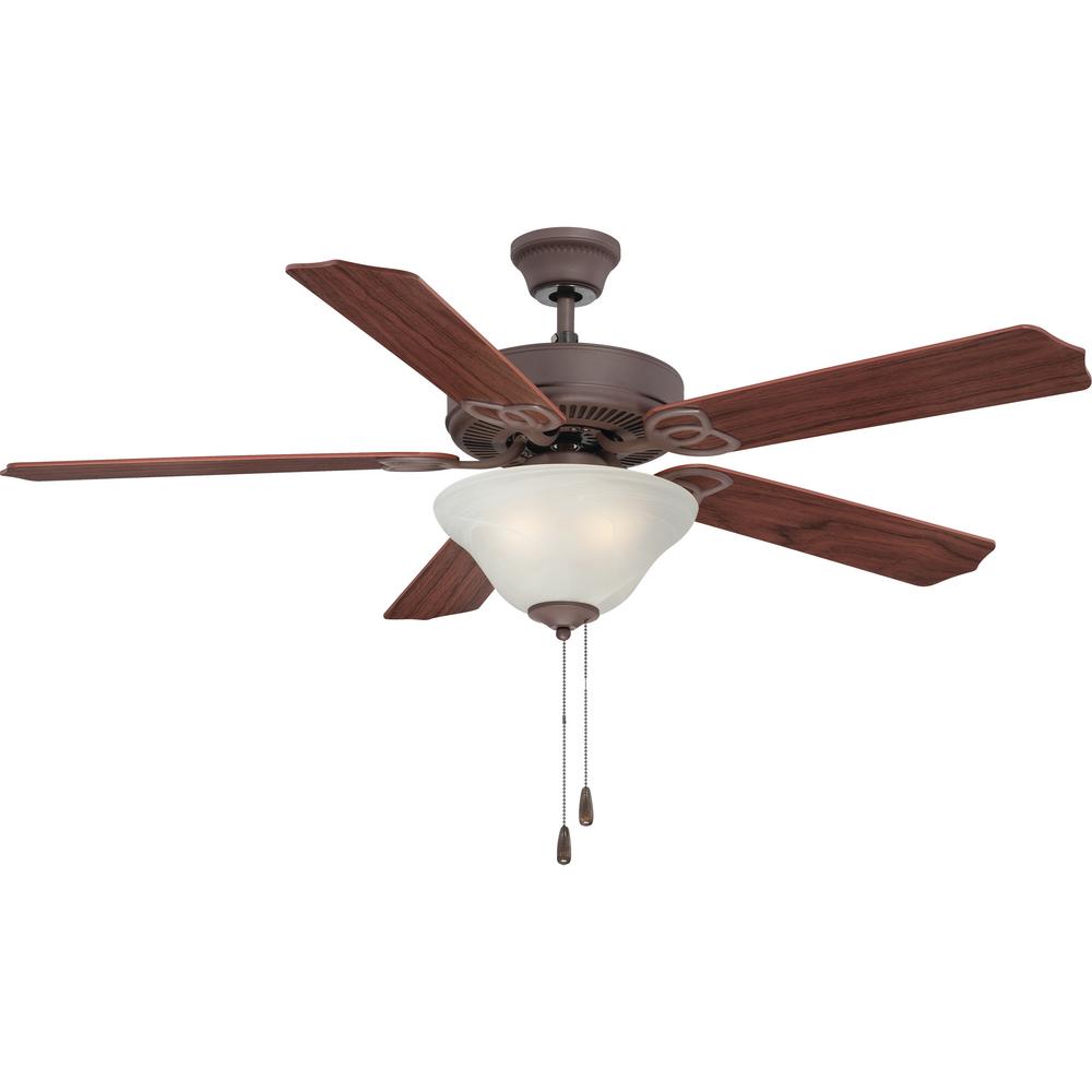 Volume Lighting Marti 52 In Indoor Antique Bronze Ceiling Fan With Light Kit