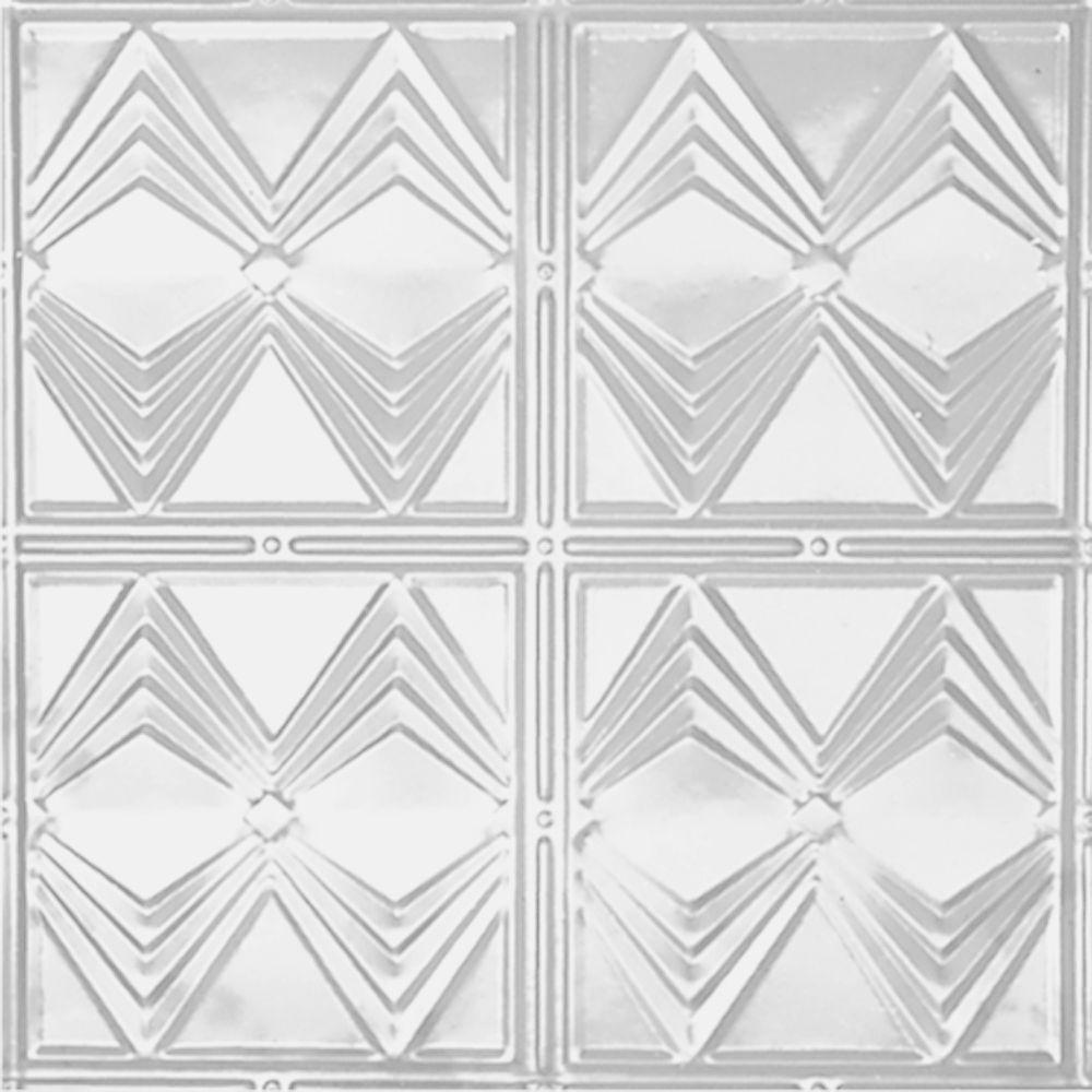 uDecor Basilica 2 ft. x 2 ft. Lay-in or Glue-up Ceiling Tile in White ...