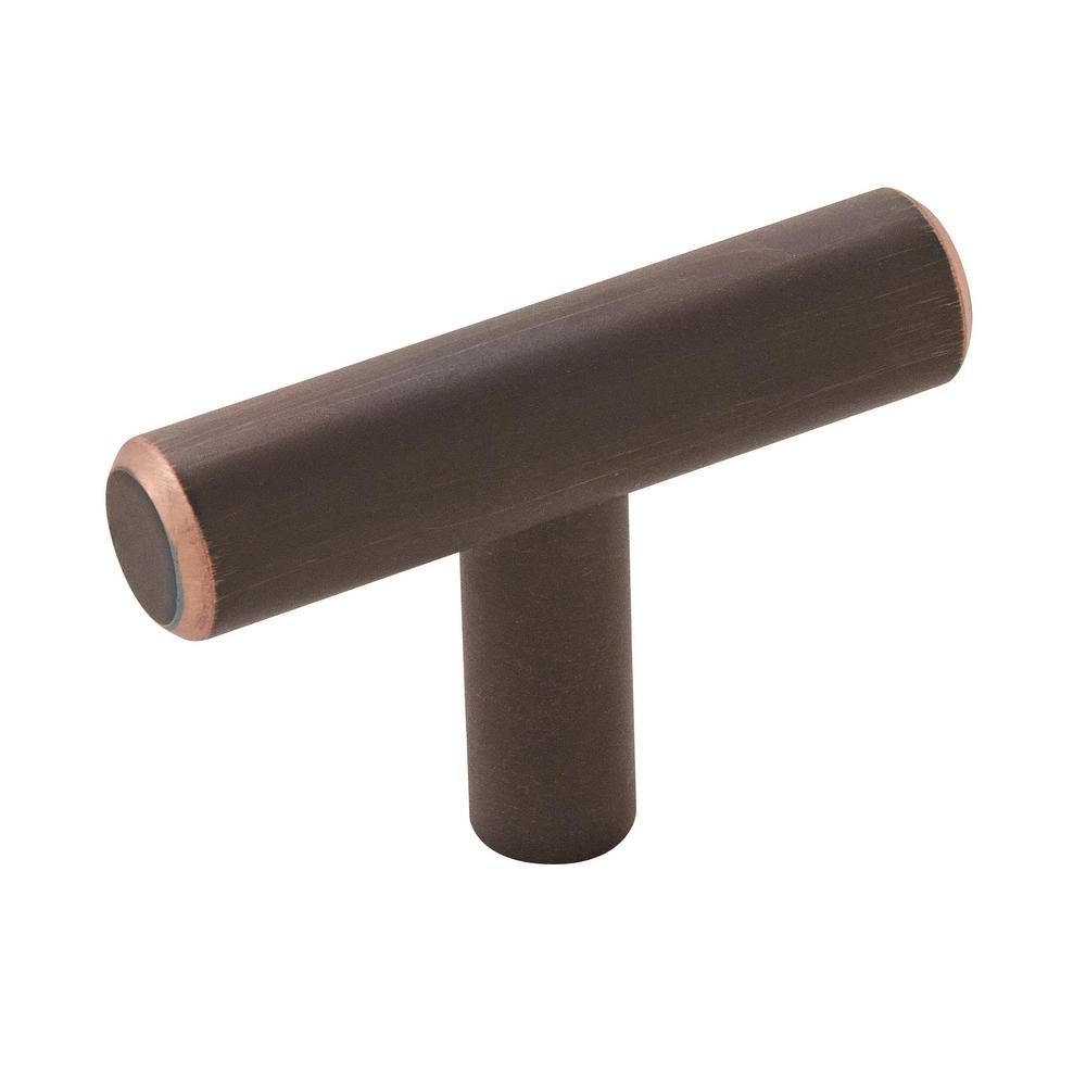 Bronze T Shaped Cabinet S Hardware The Home Depot Bar Pulls 1 15 16 In 49 Mm Oil Rubbed