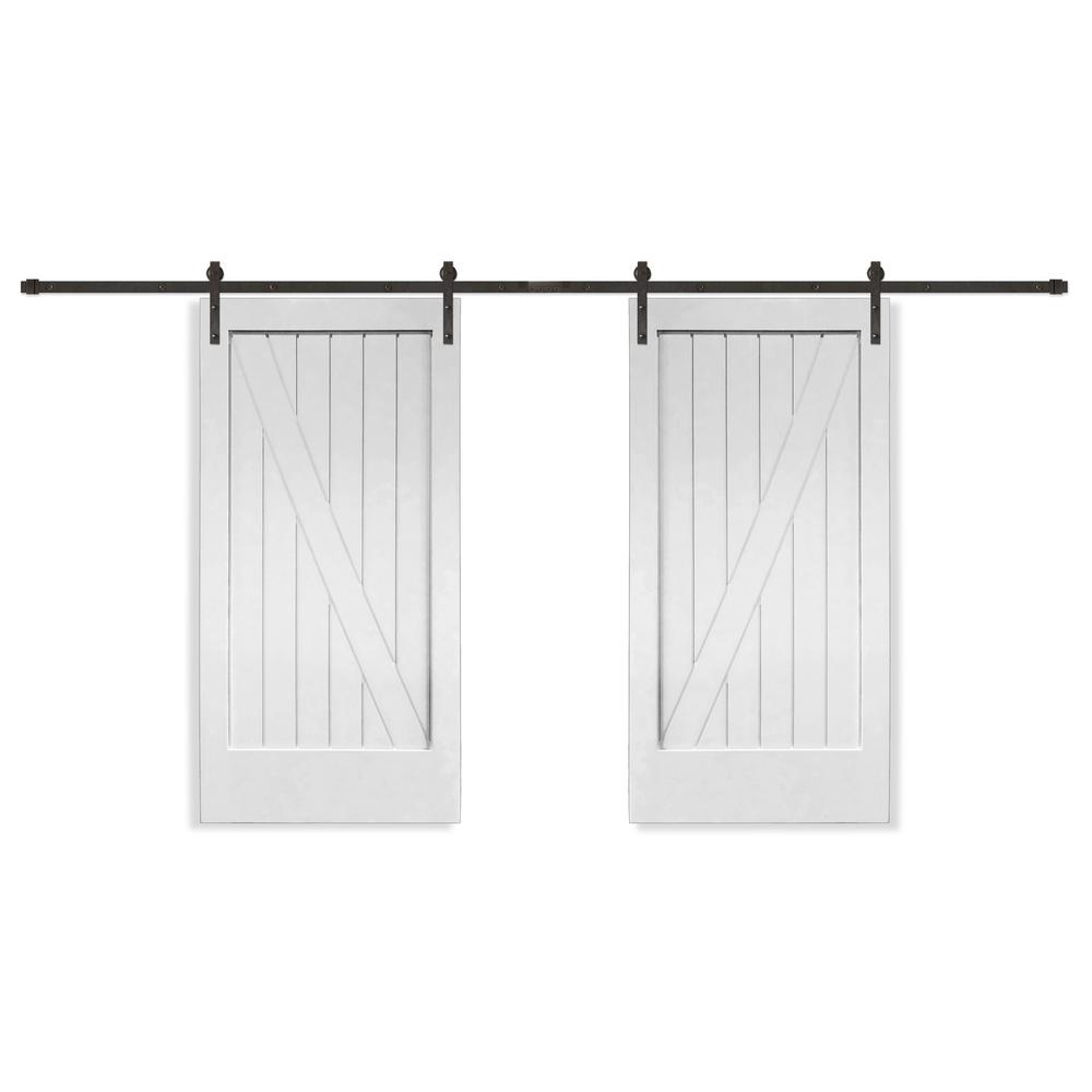 Pacific Entries 84 inch x 84 inch Bi-Part Unfinished Cottage Z-Plank V-Groove... by Pacific Entries