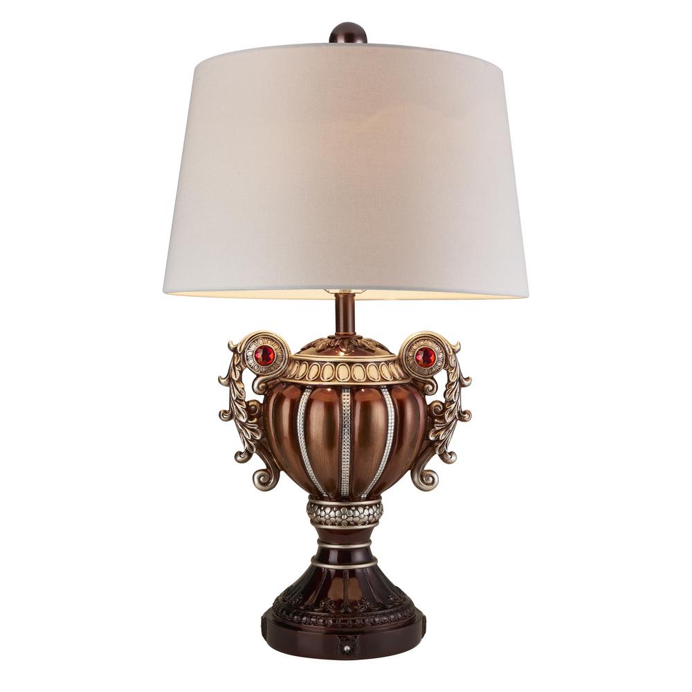 Ore International Delicata 29 5 In Bronze Silver Table Lamp K 4296t Ore International Delicata 29 5 In Bronze Silver Table Lamp