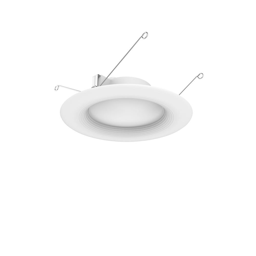 4-Pack EcoSmart 6 in Soft White Integrated LED Recessed Trim