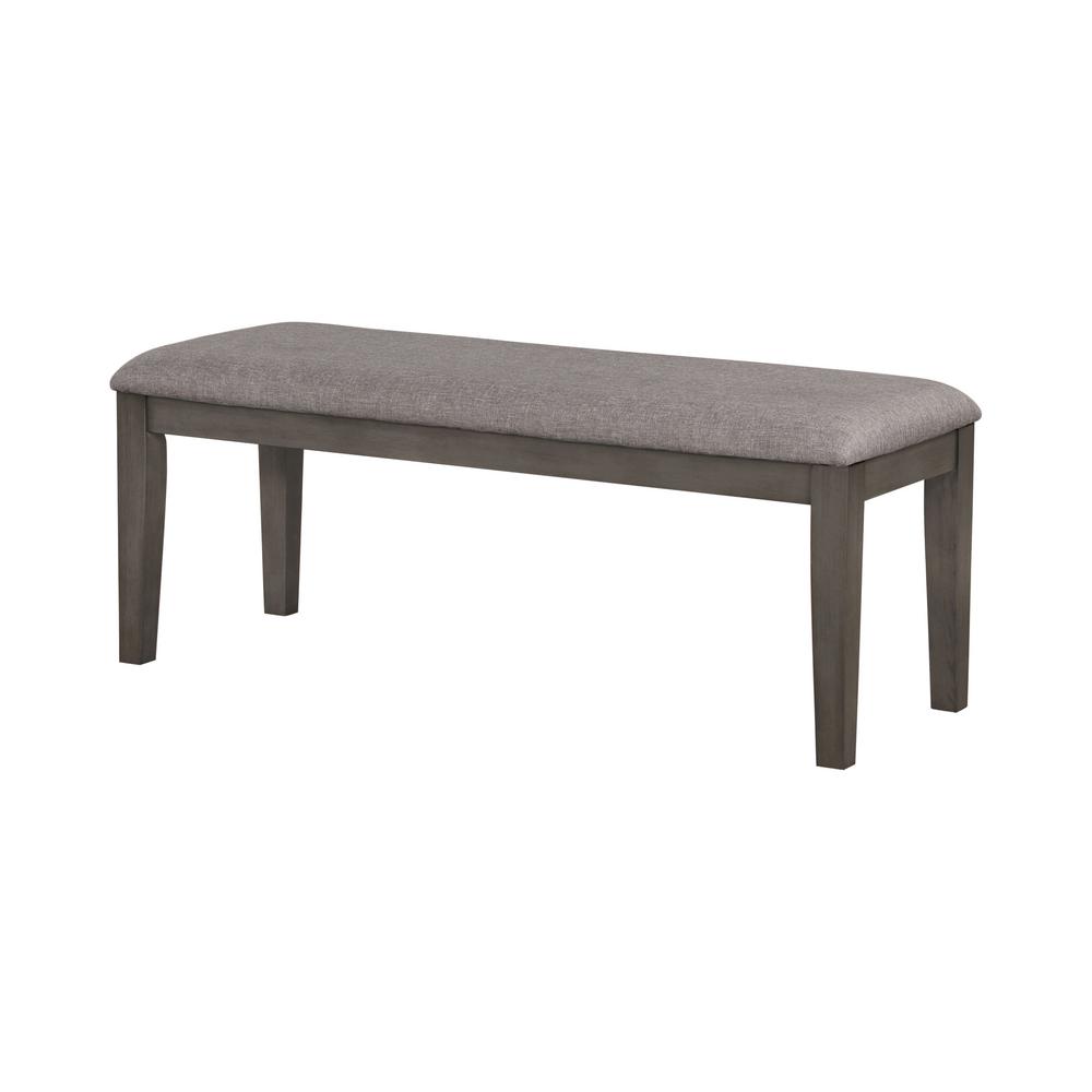 Baxton Studio Hannah Light Gray Bench 288627050HD The Home Depot