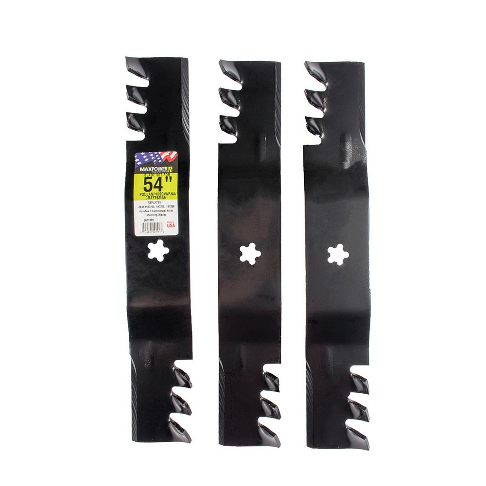 Max 54 In Mulching Blade Set For Craftsman Husqvarna And Max 54 In Mulching Blade Set For Craftsman Husqvarna And Poulan Mowers